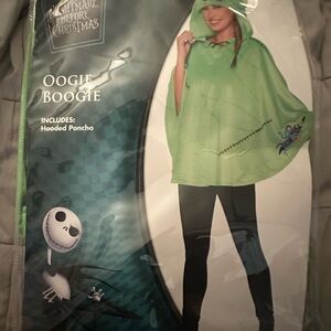 Oogie Boogie adult Costume - Green Hooded Poncho